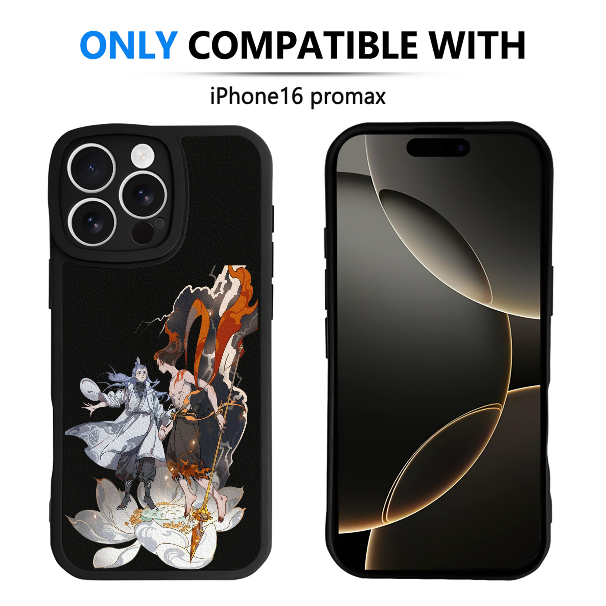 （画像用） Ne Zha 2 ナタ 魔童の大暴れ 【iPhone 16シリーズ対応】シリコンスマホケース（レザー調） 材質：シリコン